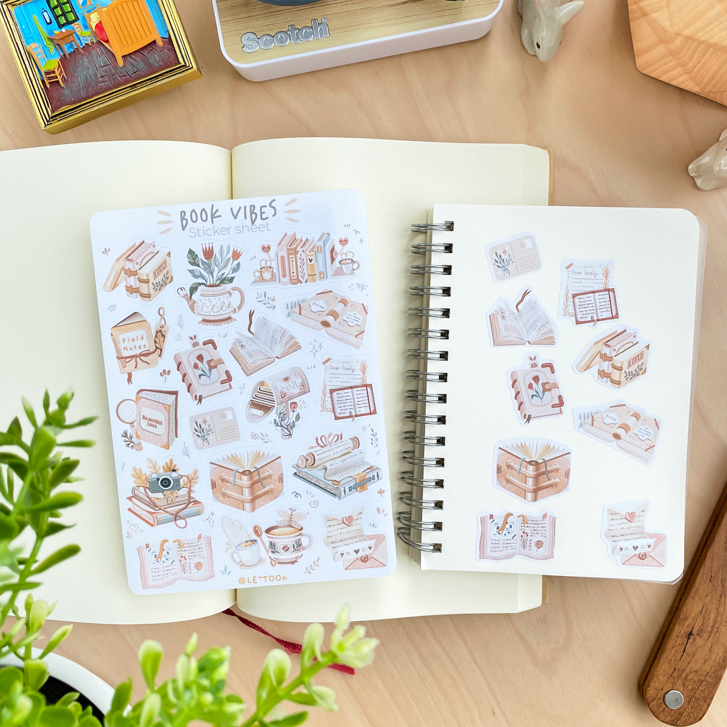 L| Sticker Sheet - Reading Time: Matte Paper / Book Vibes