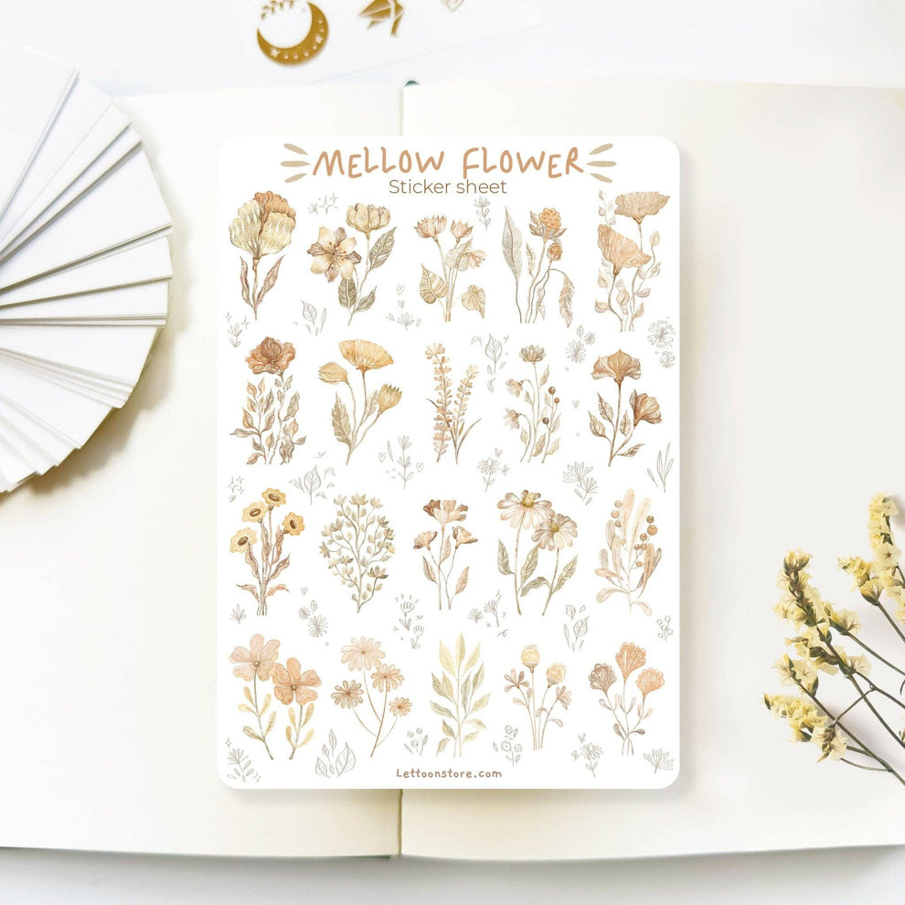 Sticker Sheet - Mellow Flower: Matte – Stickers and Stories