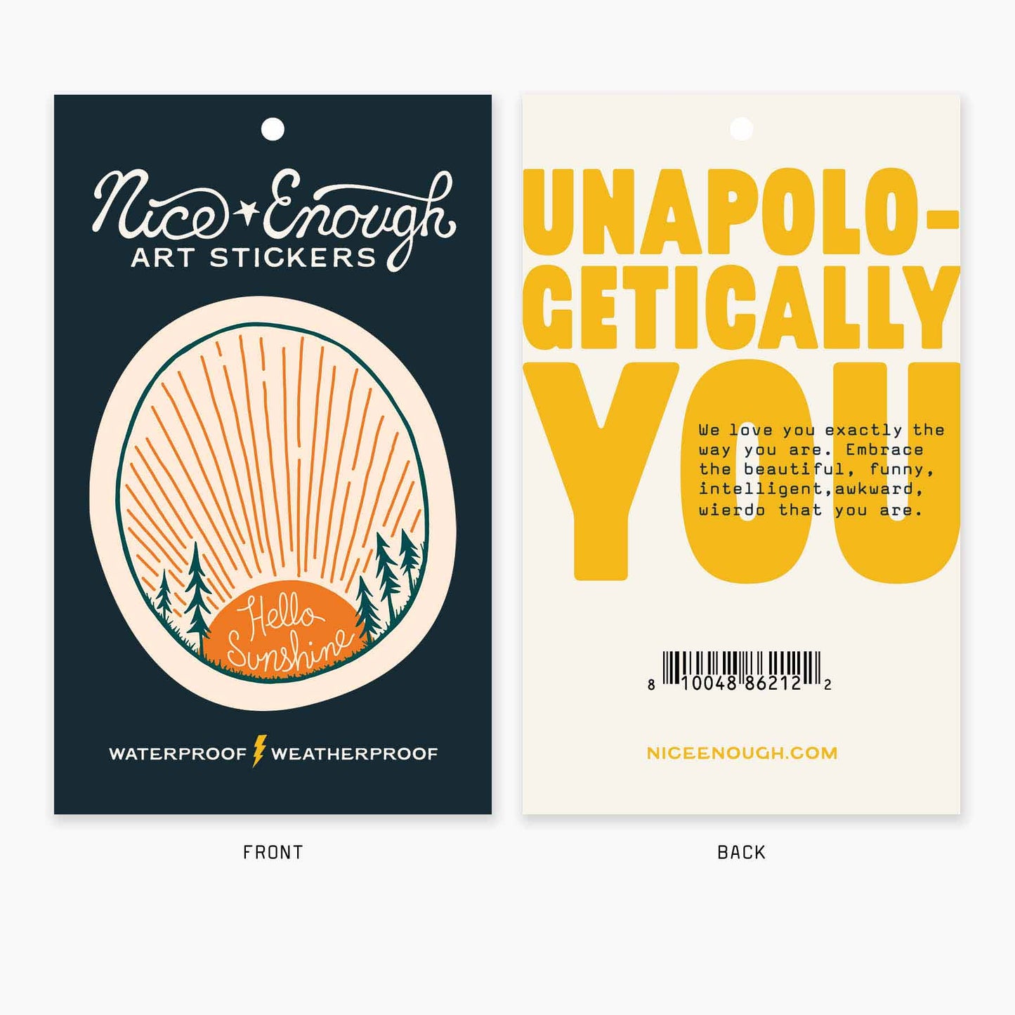 Hello Sunshine - 3" Art Sticker