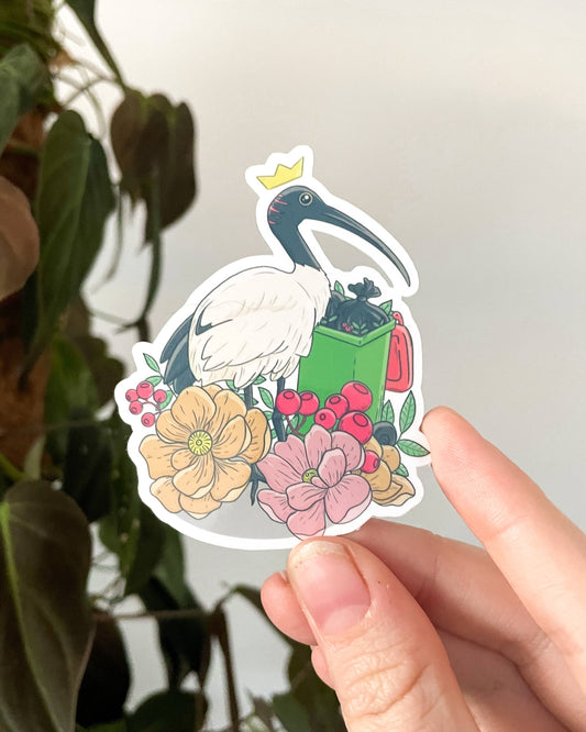 Bin Chicken Vinyl Waterproof Die Cut Sticker - 2.5 inch Ibis