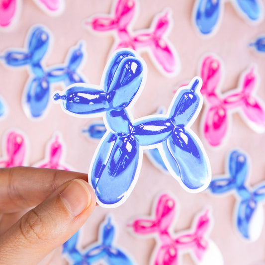 Balloon Dog (Blue) Gloss Vinyl Sticker