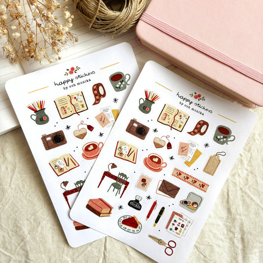 Cozy Journaling - Sticker Sheet | Journaling Essential