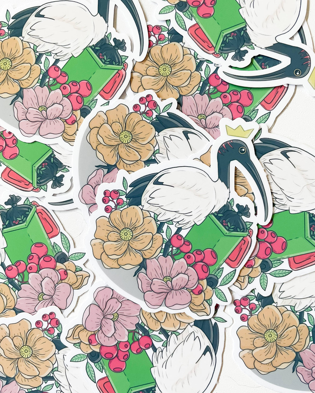 Bin Chicken Vinyl Waterproof Die Cut Sticker - 2.5 inch Ibis