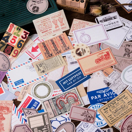 Mo Card - Vintage inspired stickers