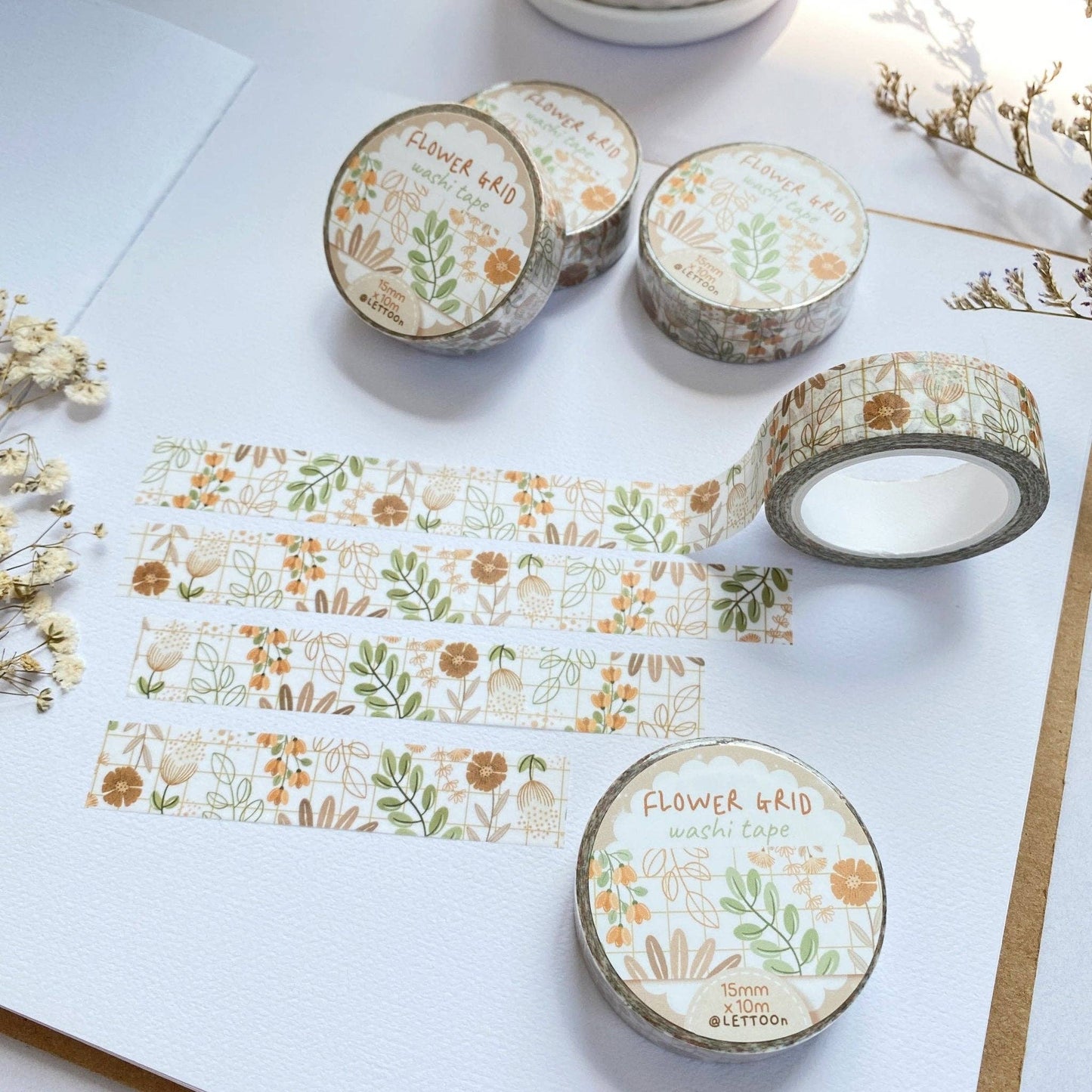 L| Washi Tape - Flower Grid