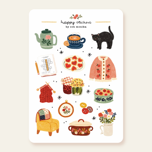 Granny Things - Sticker Sheet | Vintage Craft Decor