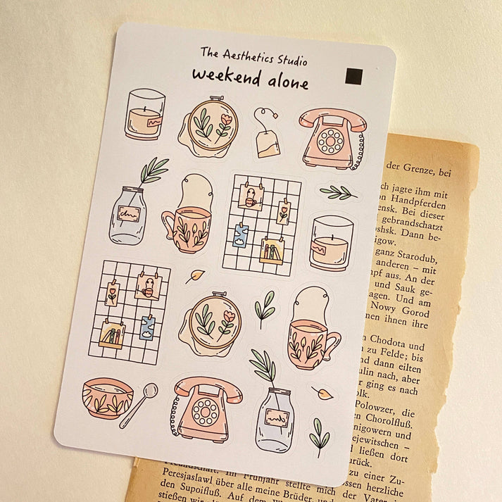 TAS| Cozy Home Sticker Collection: Weekend alone – Stickers and Stories