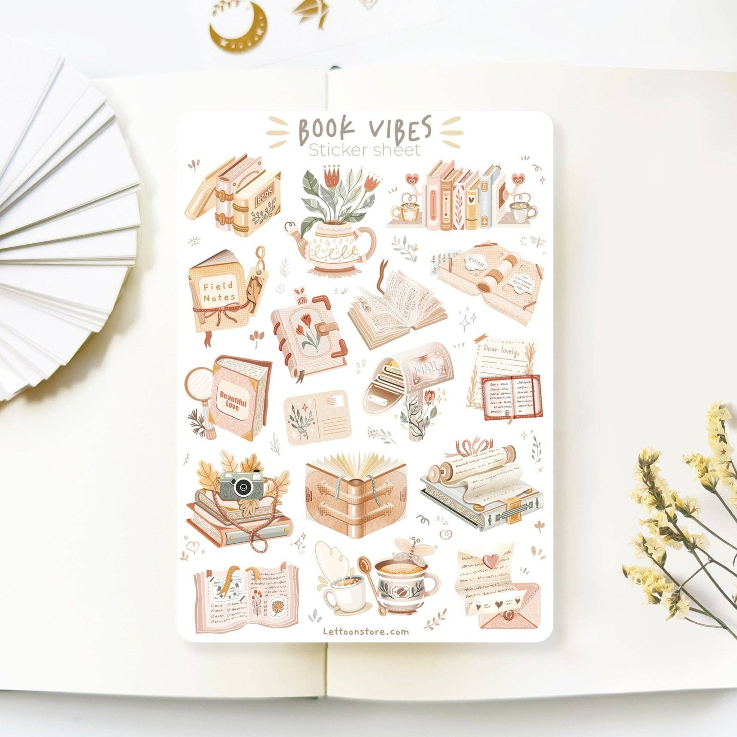 L| Sticker Sheet - Reading Time: Matte Paper / Book Vibes