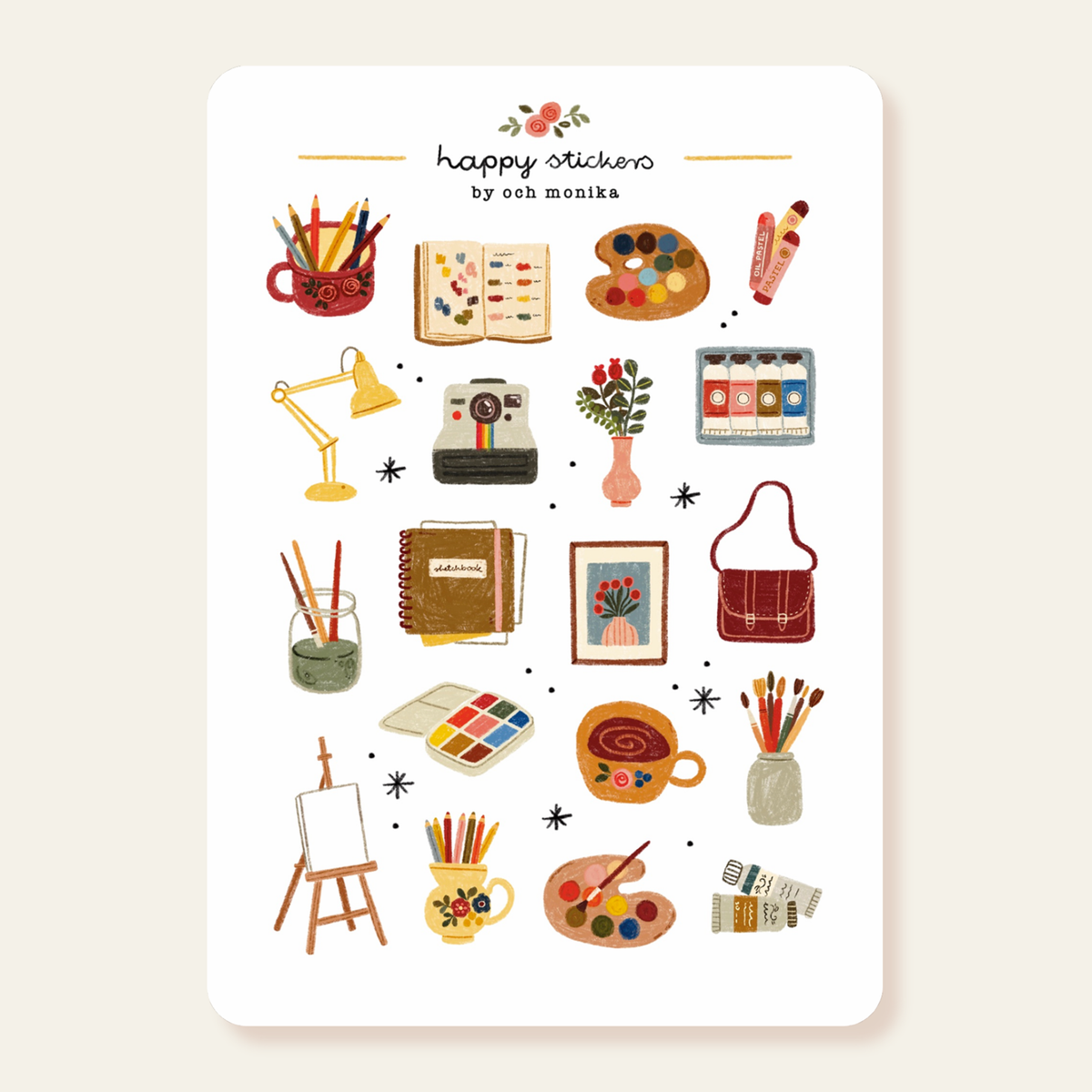 Artist's Corner - Sticker Sheet | Cozy Creative Gift