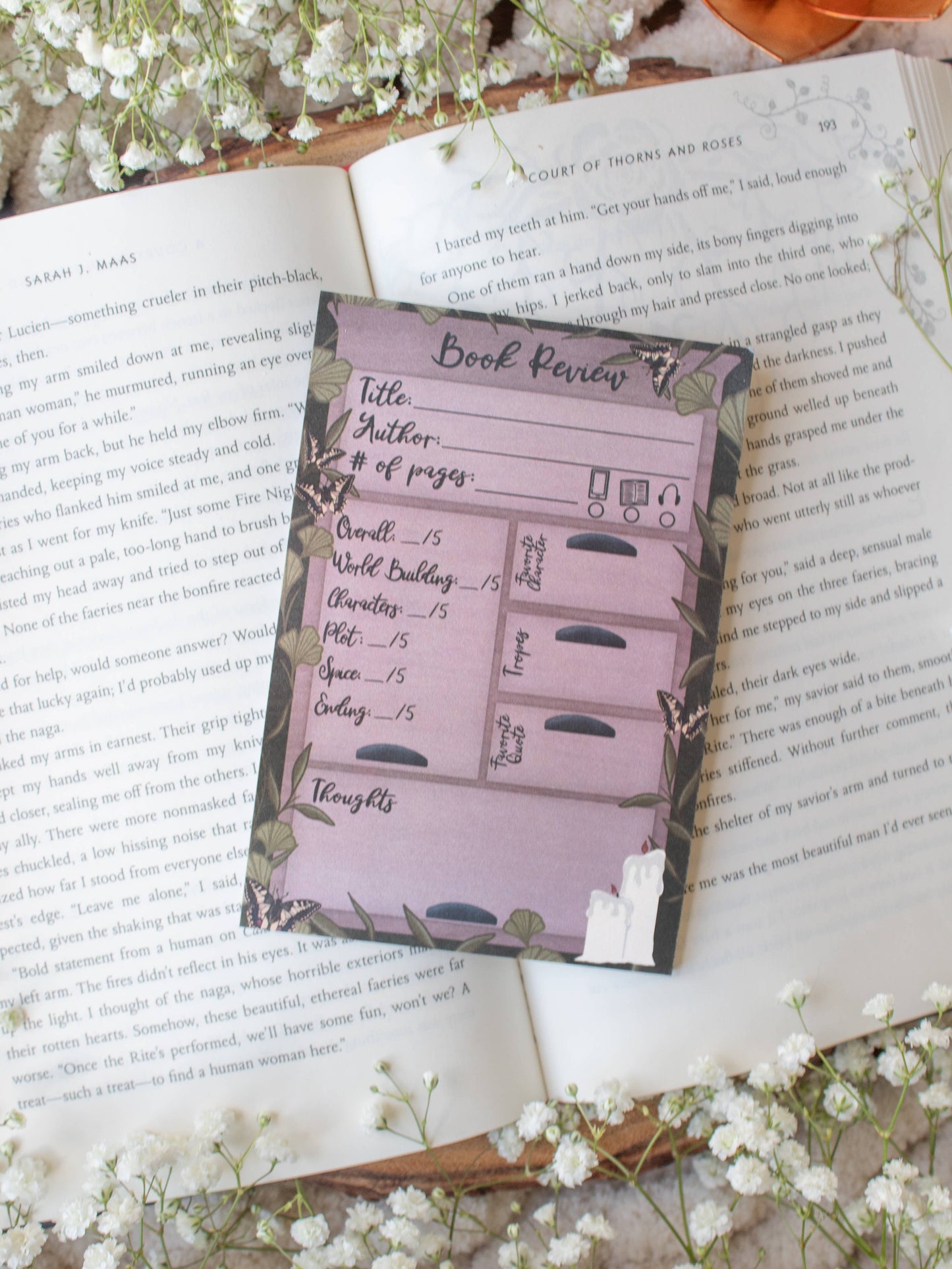 MM| 4x6 Book Review Post-it Notepad | Apothecary