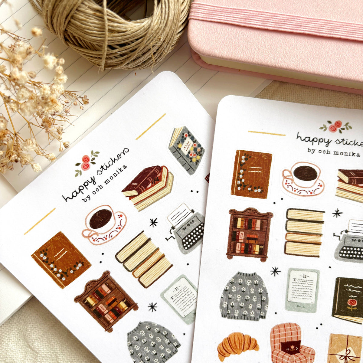 Bookish Corner - Sticker Sheet | Cozy Bookworm Gift