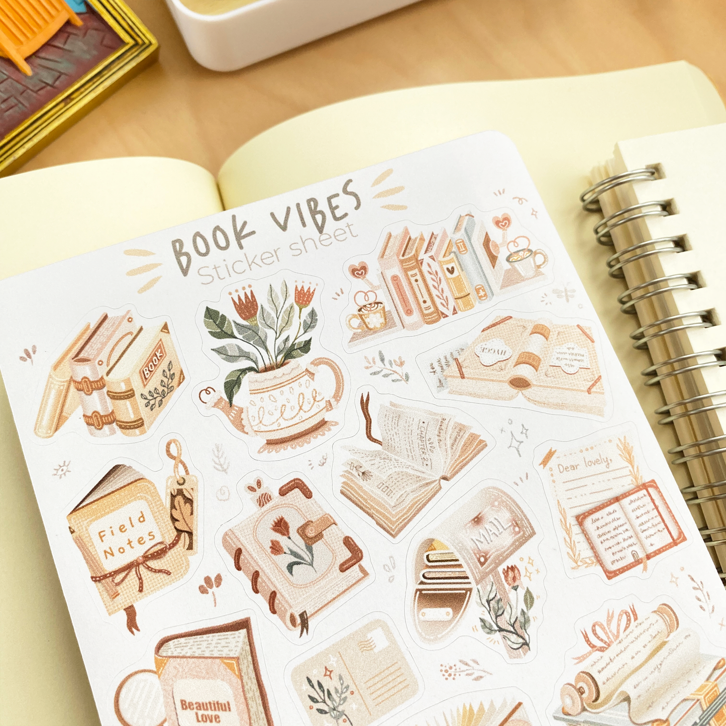 L| Sticker Sheet - Reading Time: Matte Paper / Book Vibes