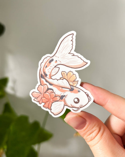Koi Fish Waterproof Die Cut Sticker - 2.3 inch Sticker