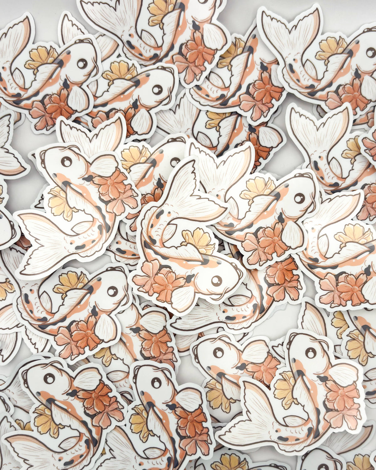 Koi Fish Waterproof Die Cut Sticker - 2.3 inch Sticker