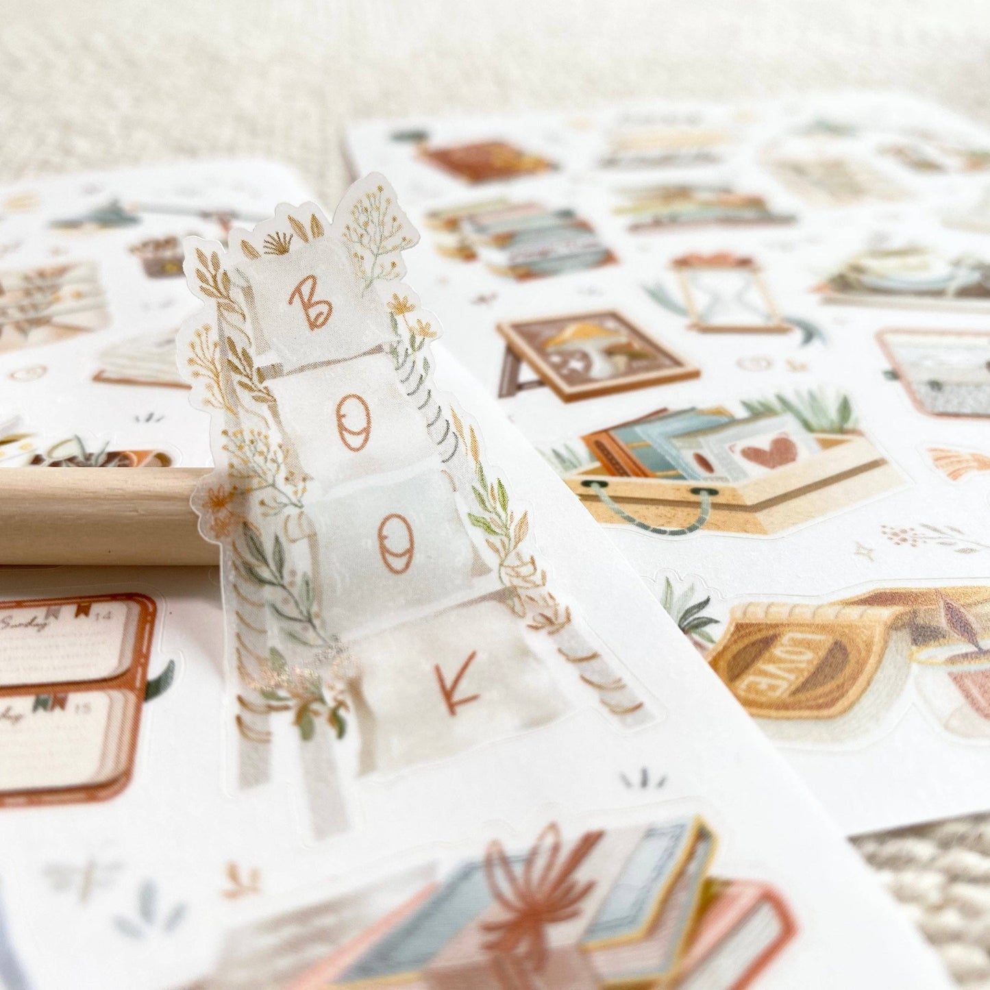 L| Sticker Sheet - Reading Time: Matte Paper / Cozy Reading Time