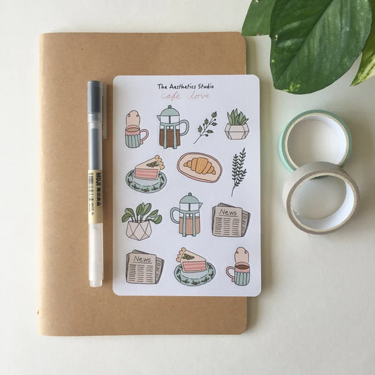 TAS | Coffee & Tea and Cafe Love Sticker Sheet: Cafe love