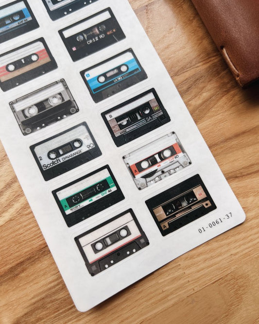 Cassette Tape Sticker Sheet