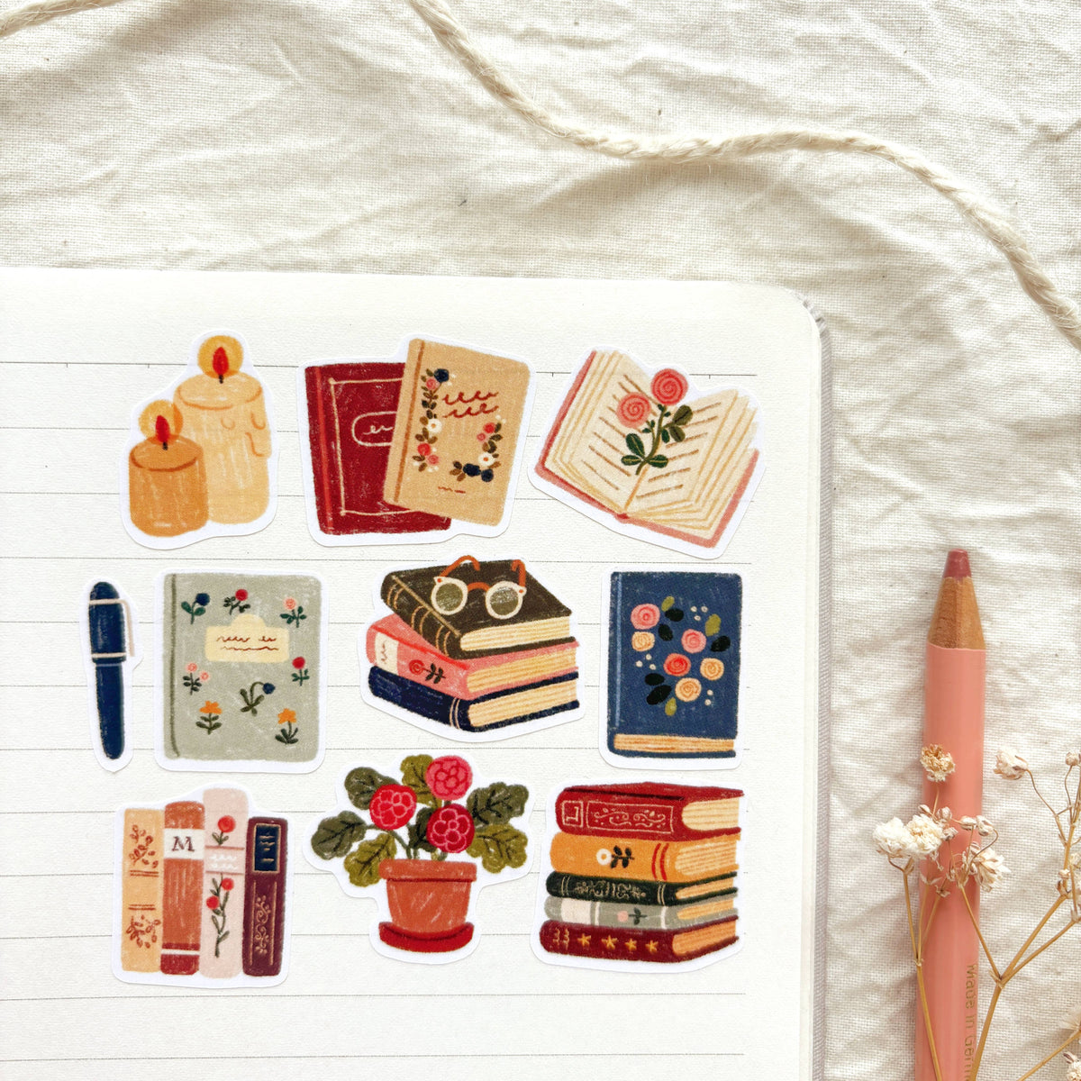 Book Lover - Sticker Sheet | Bookish Planner Accessory