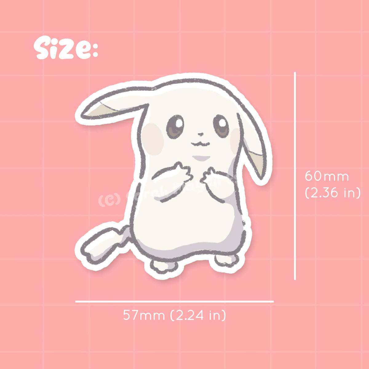 Peakychu Waterproof Die Cut Sticker - Pokemon Pokopia