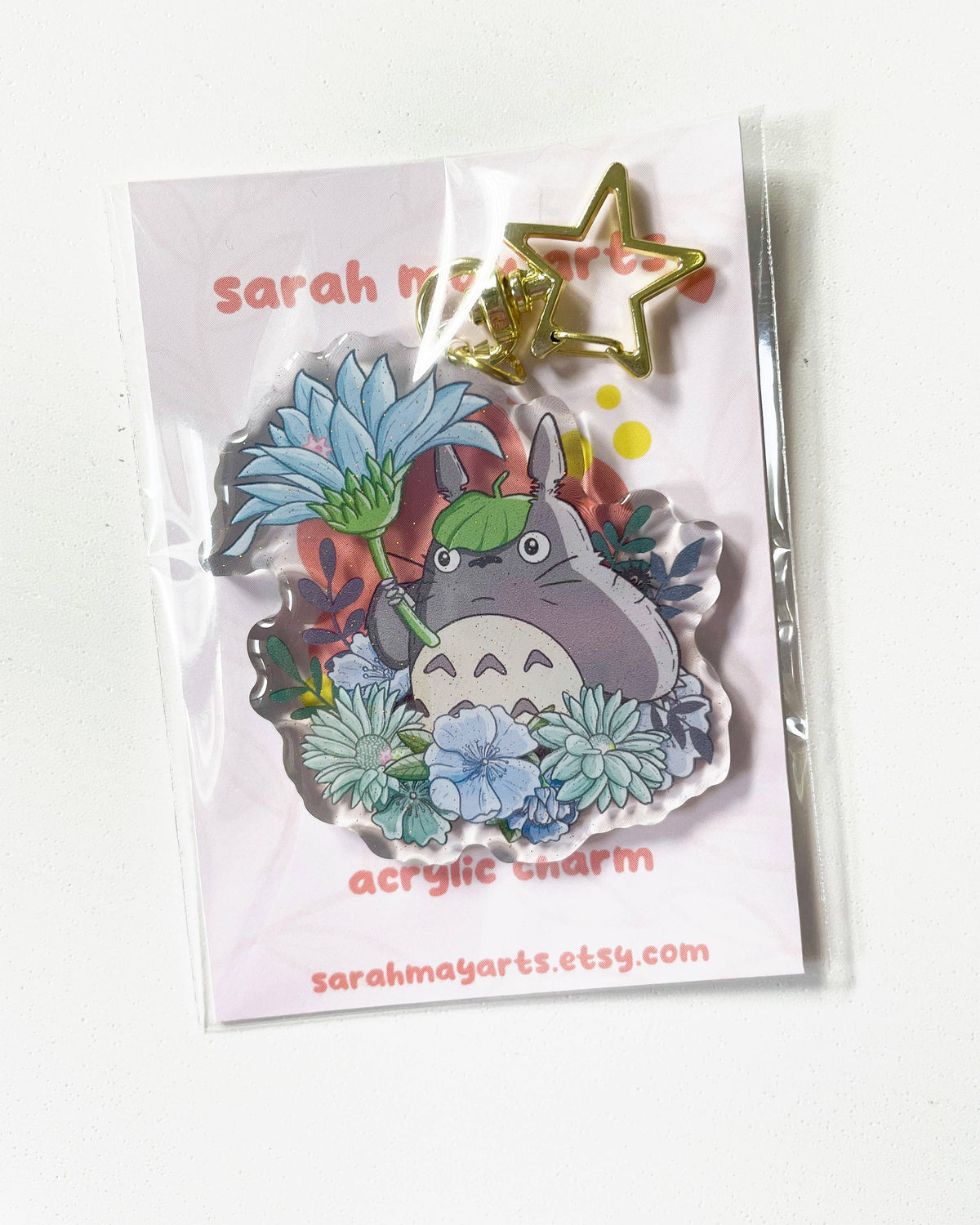 Forest Spirit Acrylic Keychain | Anime Floral Charm