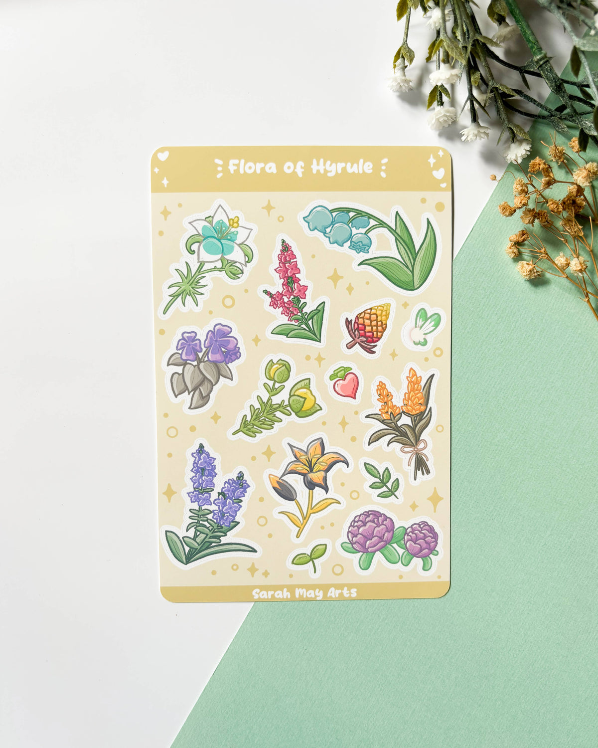 Flora of Hyrule Sticker Sheet - 14pcs Matte Vinyl Kiss Cut
