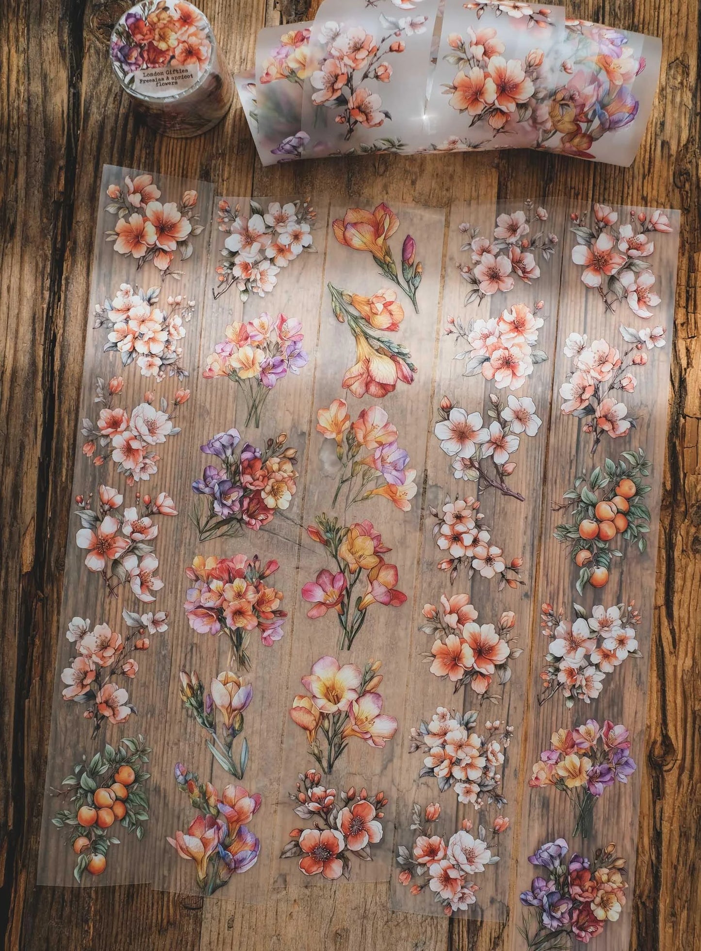 LG | Freesias and apricot flowers - One PET loop