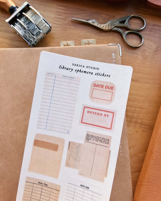 Library Ephemera Sticker Sheet