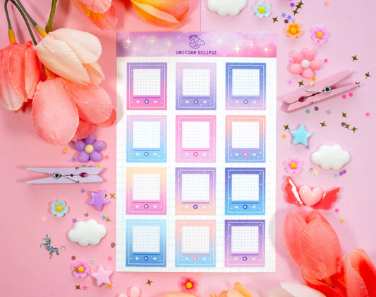 Gradient Music Players Sticker Sheet