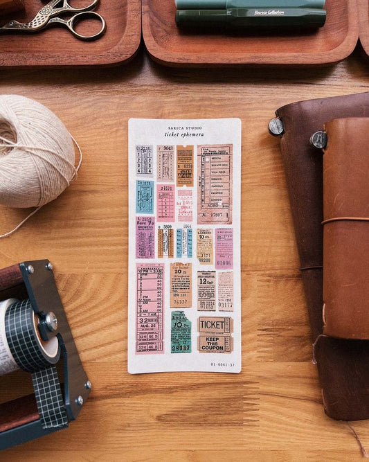 Ticket Ephemera Sticker Sheet