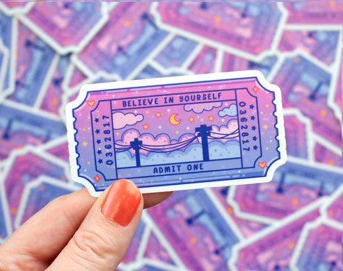 Ticket Matte Vinyl Sticker